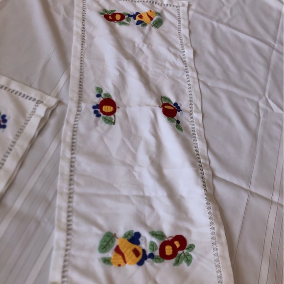 Embroidered Fruit Table Runner and Placemats - Picture 10 of 16